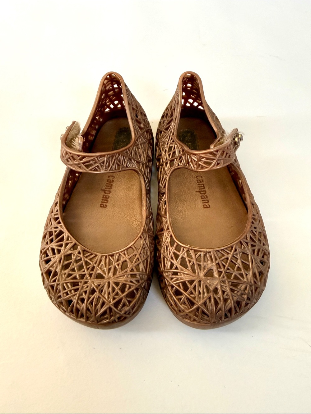 Mini Melissa Campana Rose Gold Jelly Flats | Size 7 Toddler
